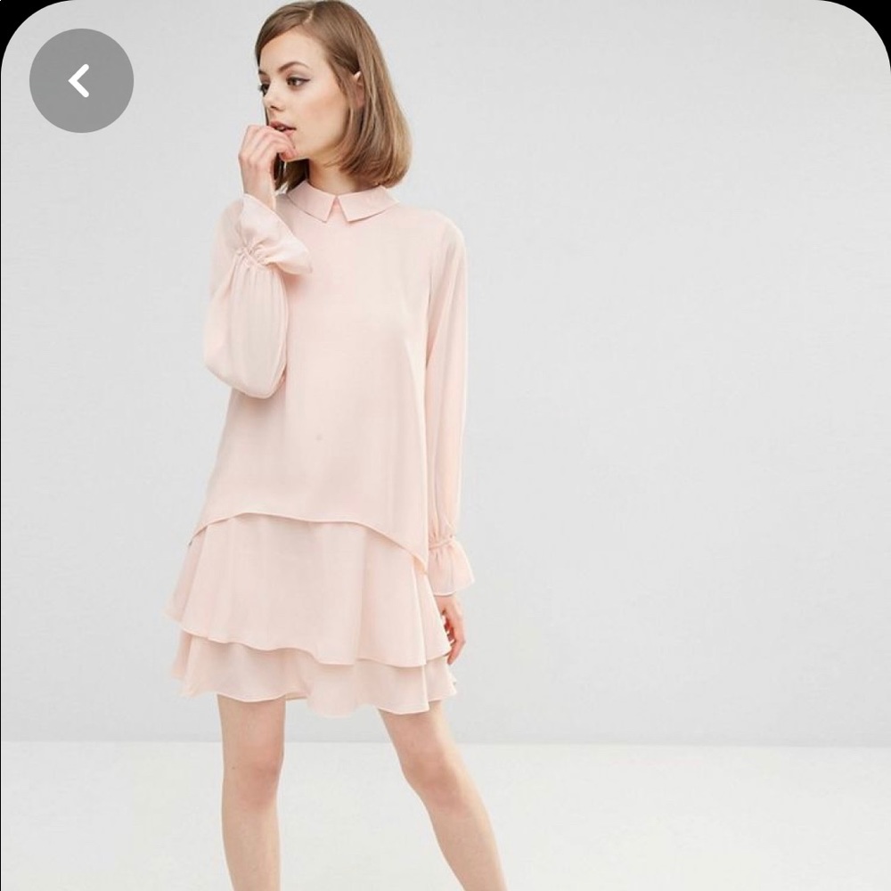 Lost Ink Pink Ruffle Dress Size 4